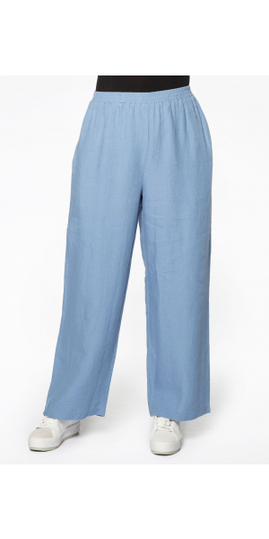 Yoek | Trousers wide-fit long linen