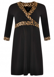 Dress leopard / uni DOLCE - black 