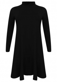 Dress with turtle neck ORGANIC COTTON - black 