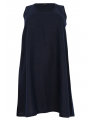 Dress A-line sleeveless LINEN - blue light brown