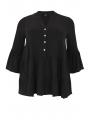 Tunic frilled DOLCE - black bright green