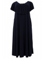 Dress Frilled V-neck Swing DOLCE - black blue indigo