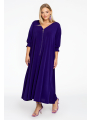 Dress swing smock sleeve DOLCE - blue red purple 