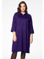 Dress INTERLOCK collar - black purple 
