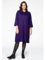 Dress INTERLOCK collar - black purple 