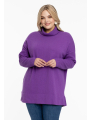 Pullover high neck rib - purple 