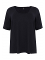 T-shirt A-line basic - white black blue