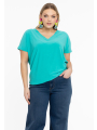 Basic T-shirt v-neck DOLCE - black blue green pink turquoise white 