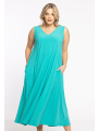 Dress sleeveless A-line DOLCE - black blue turquoise