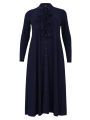 Blouse dress A-line Frilled DOLCE - black blue purple 