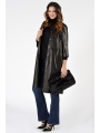 Dress/Blouse leather - black 