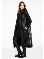 Long coat LEATHER - black 