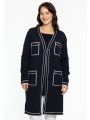 Cardigan contrast piping - blue