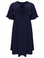 Dress frilled sleeves DOLCE - black blue