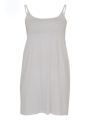 Spag dress elastic waist MICRO - white black 