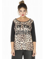 Shirt Queen leopard - black 
