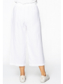 Trousers wide-fit 7/8 LINEN - white 