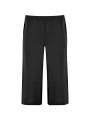 Trousers wide-fit 7/8 LINEN - white black indigo