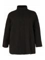Pullover wide COZY - ecru black 