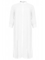 Blouse long 3/4 sleeves LINEN - white black 