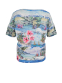 Shirt wide tropical - blue
